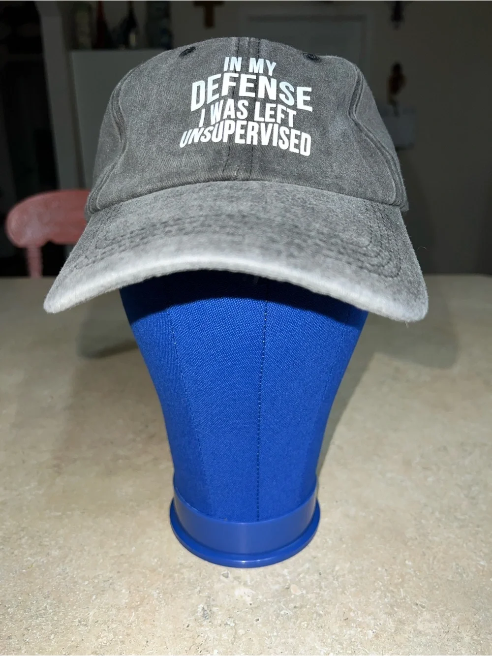 Unk Gray Was Left Unsupervised Vintage-Style Dad Hat